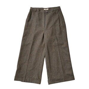 70s Vintage Brown Wool Capri Pants Crop Highwaisted Trousers Culottes Sears.